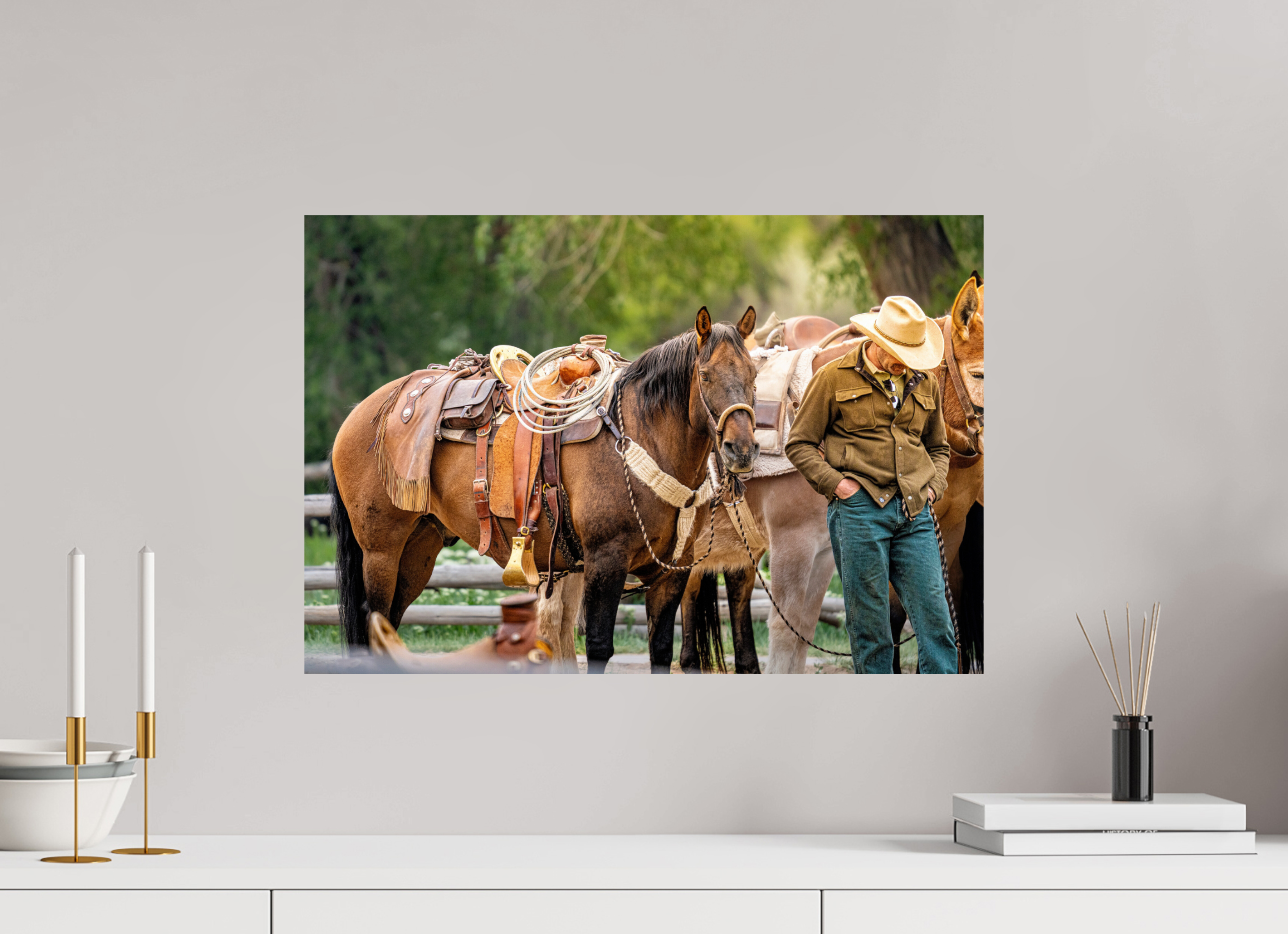 23.7 x 16″, PHOTO PAPER Forest Service at Pack Horse Races