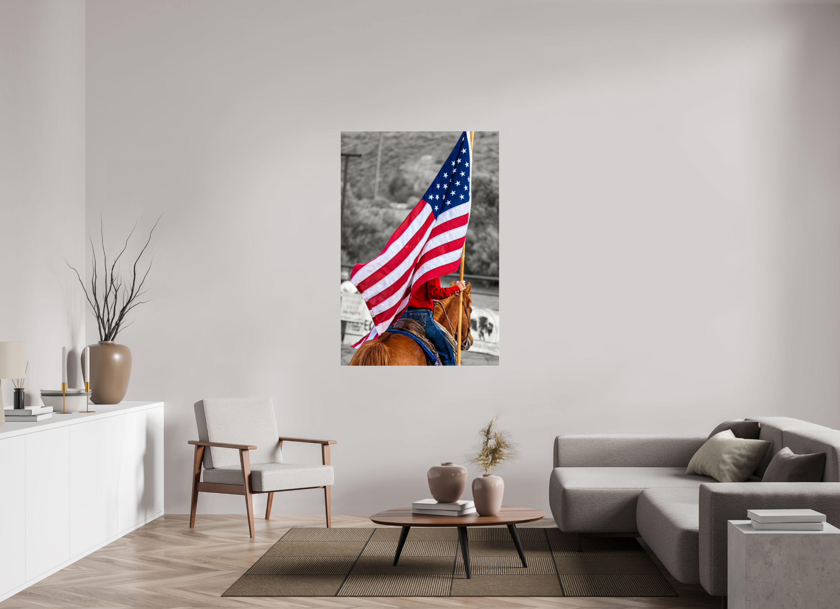 39 x 57.8″, ACRYLIC America 250 Flag Rider 9