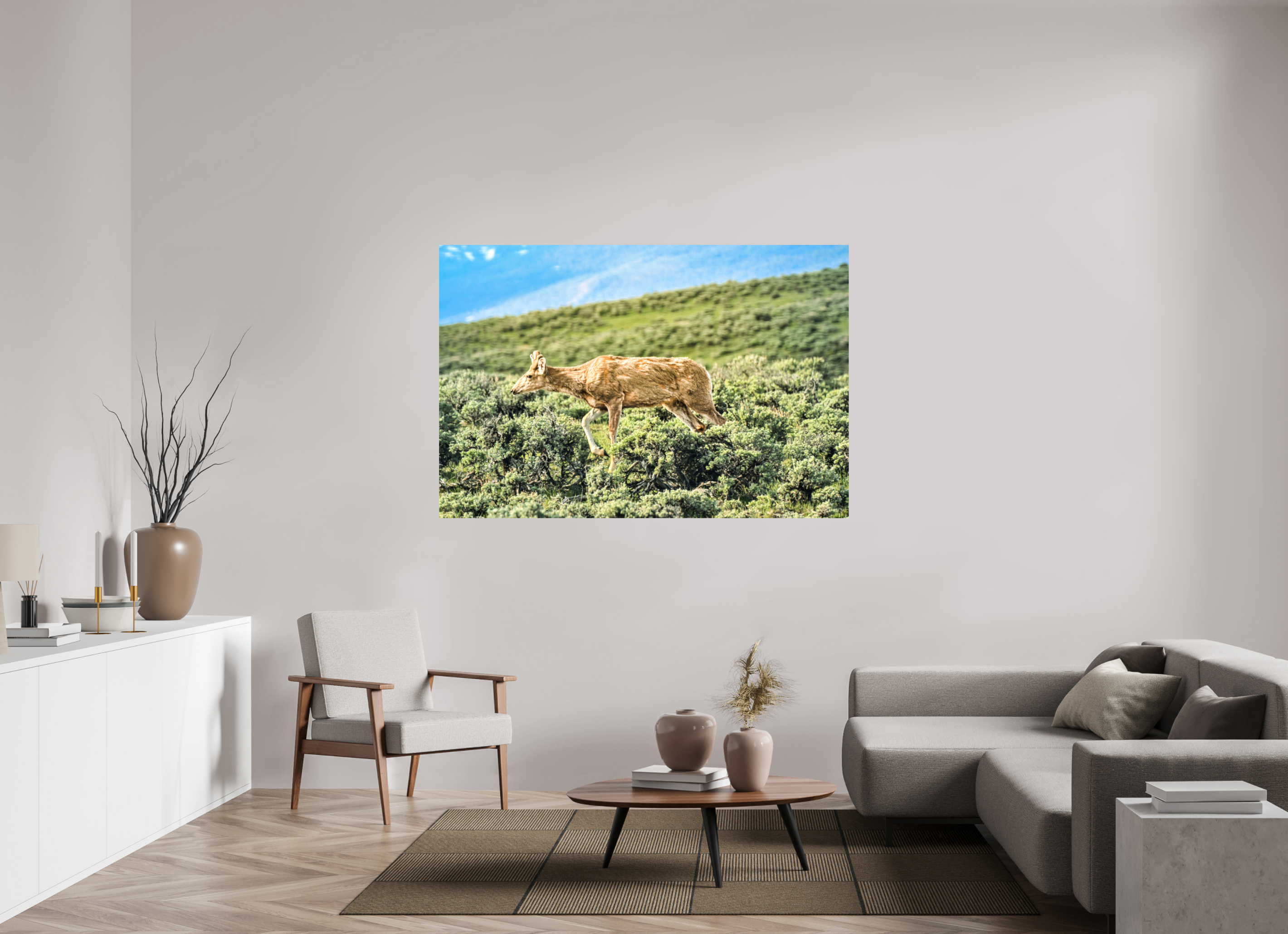 66 x 44″, PHOTO PAPER Deer