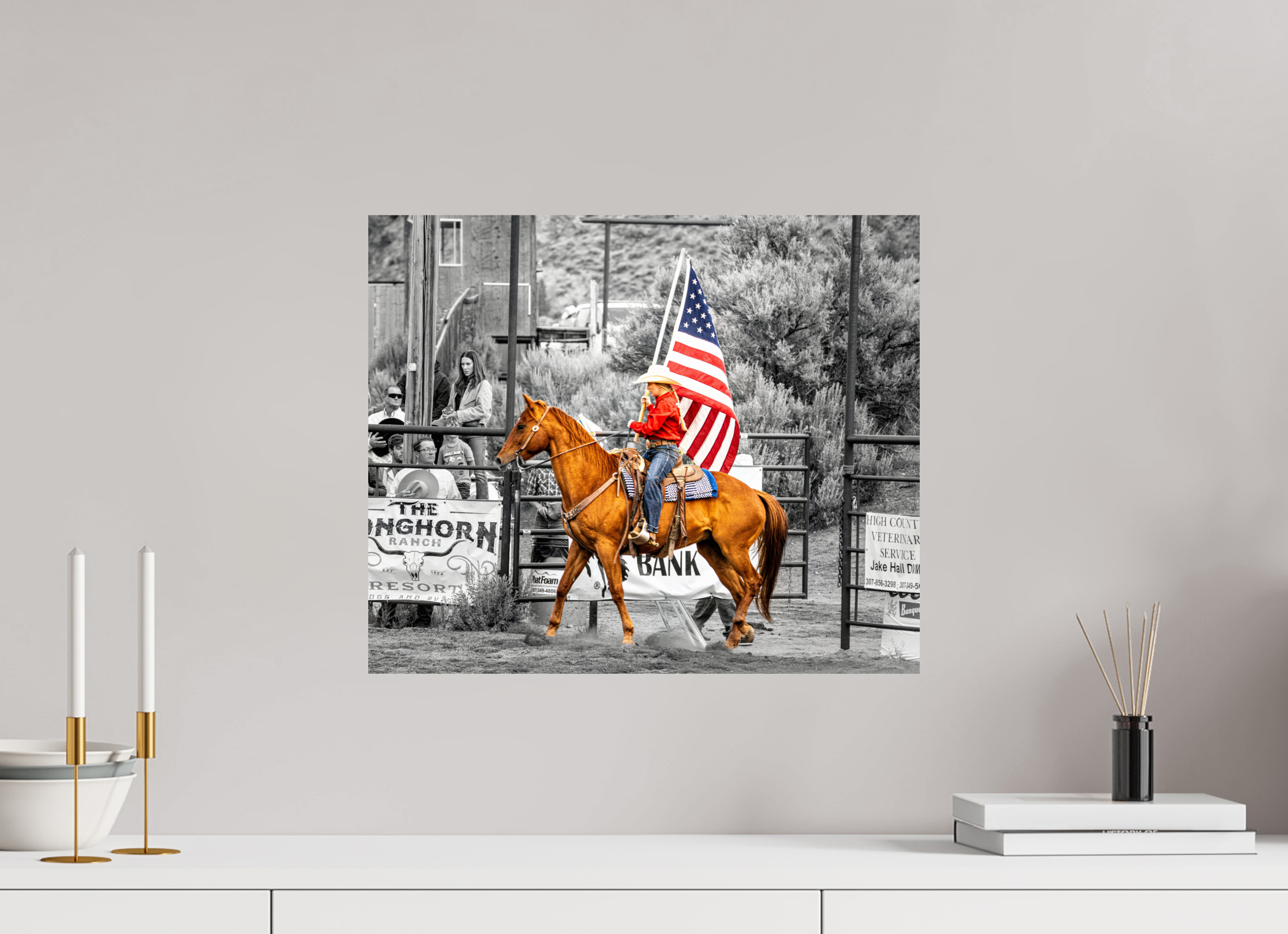 19.2 x 16″, PHOTO PAPER America 250 Flag Rider 5
