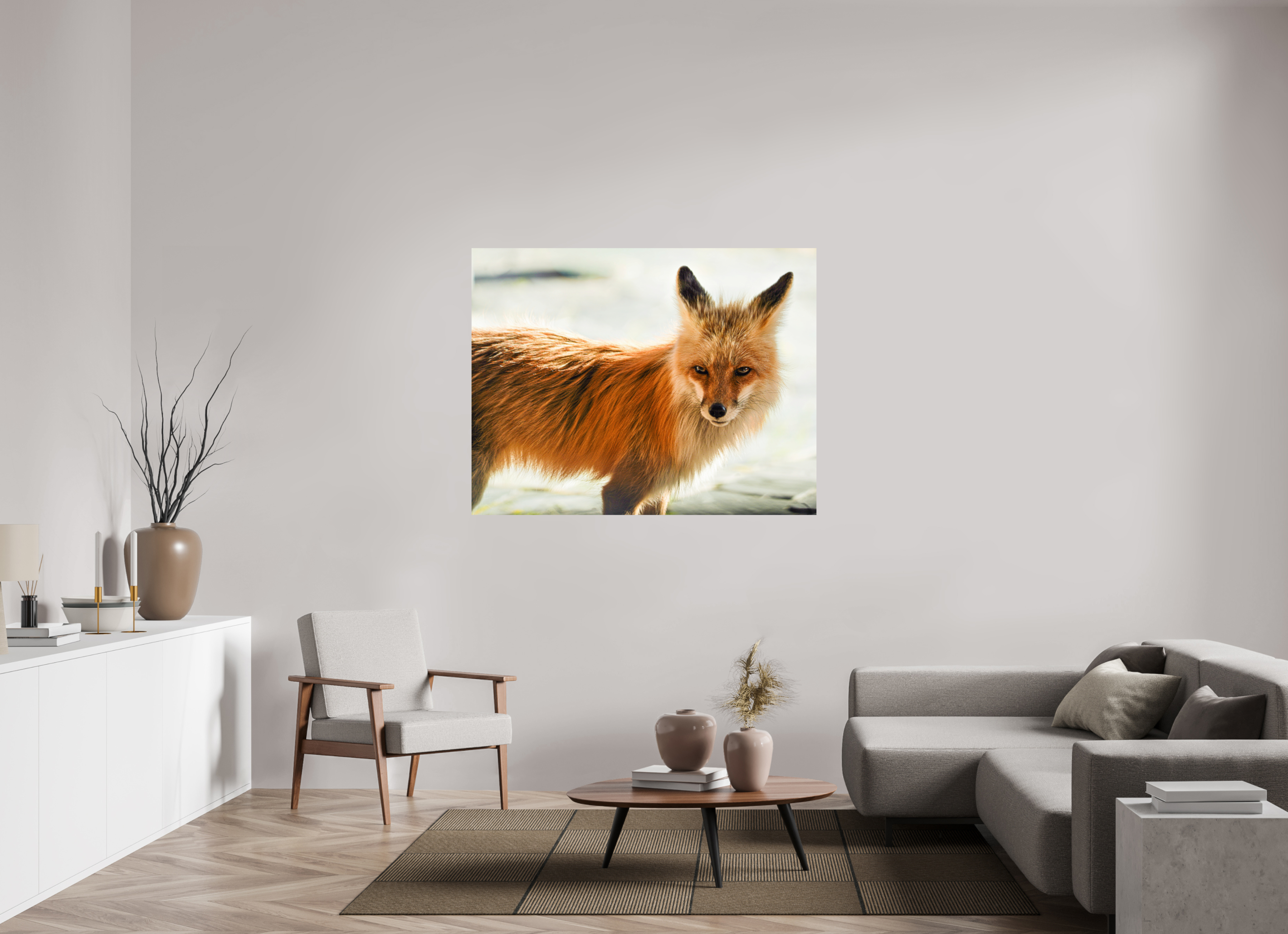55.6 x 43″, PHOTO PAPER Fox