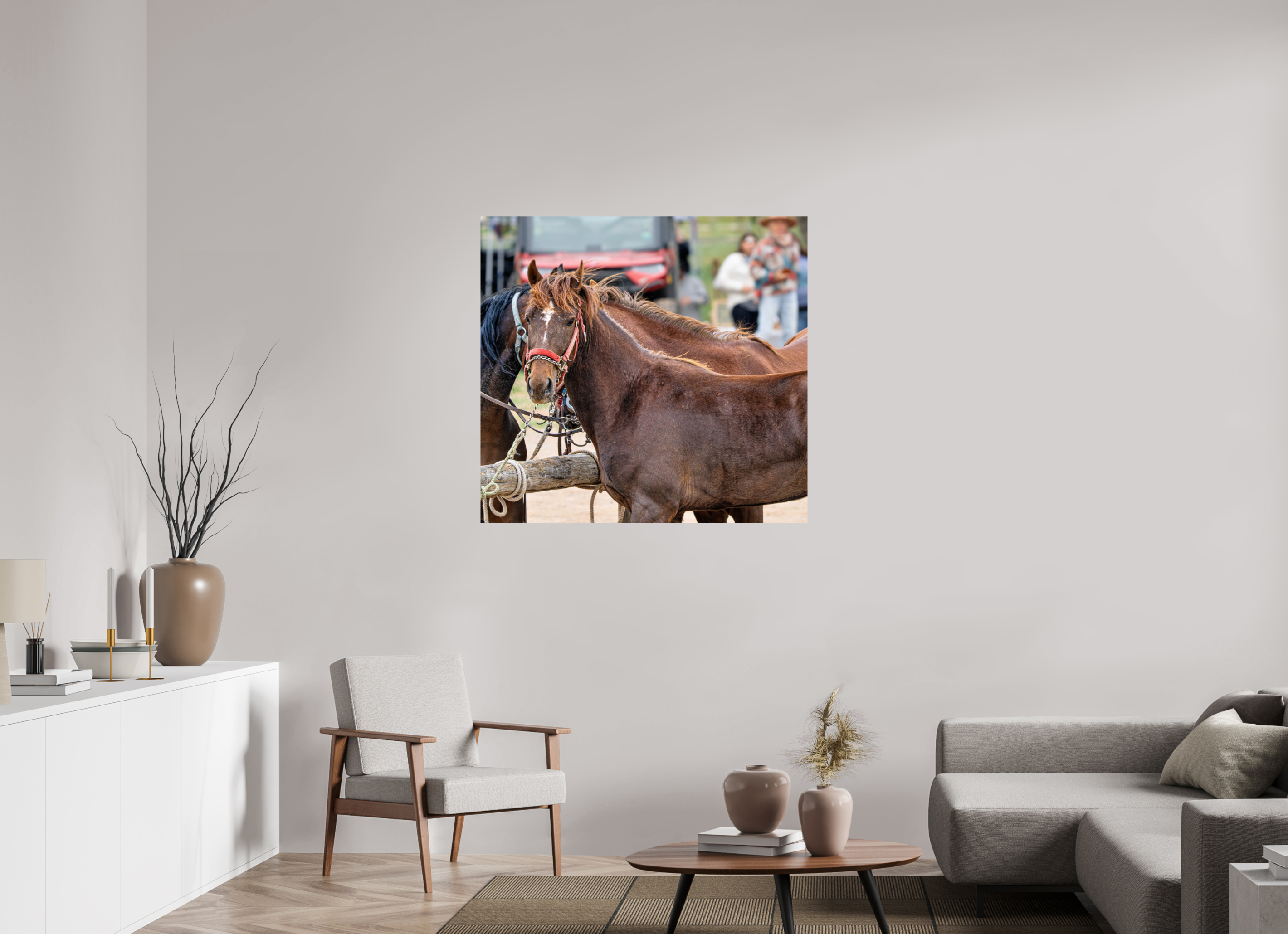 41.6 x 39″, METAL Pack Horse Portrait 10 Web Exclusive