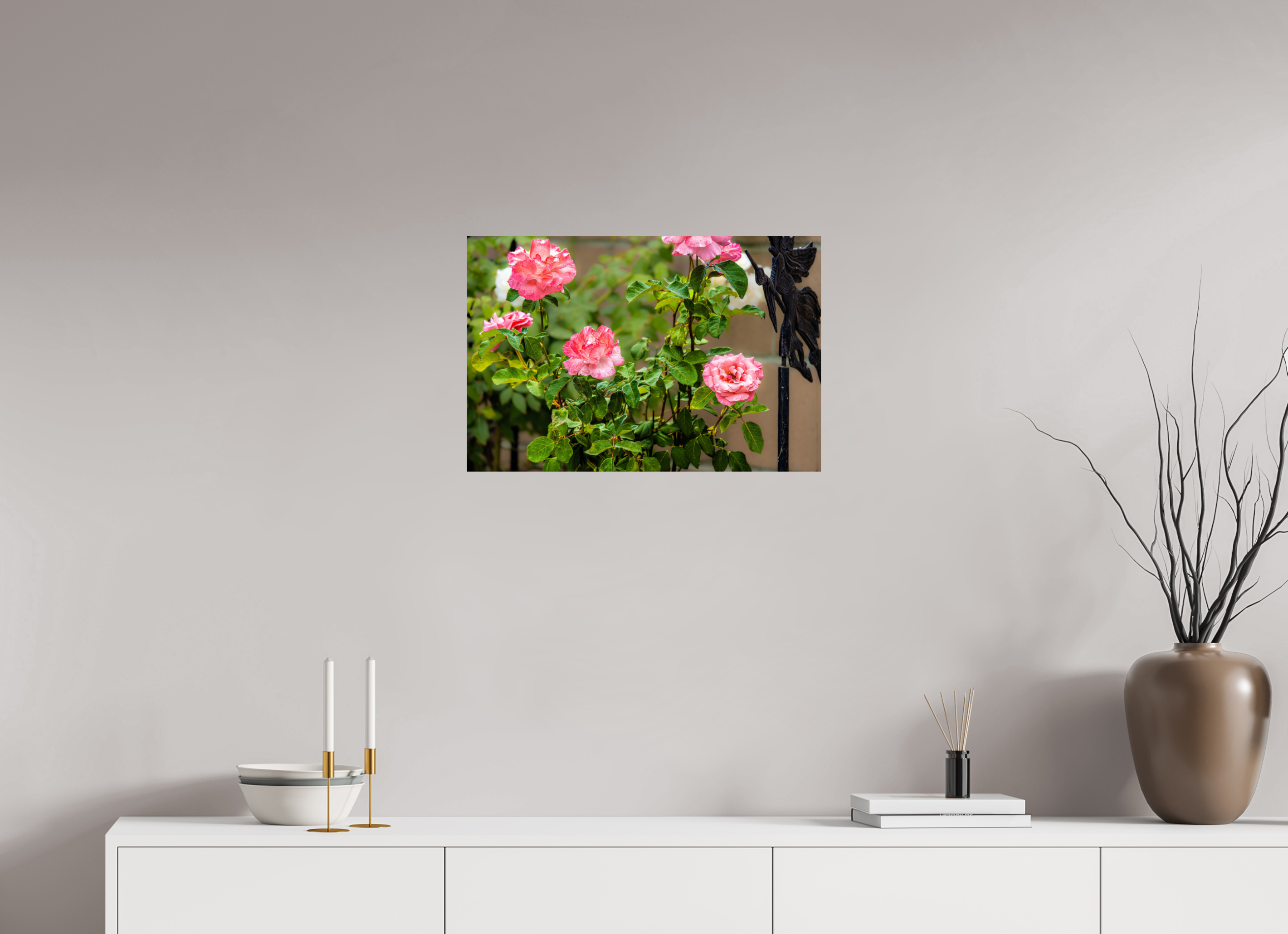 24 x 16″, PHOTO PAPER Pink Rose Bush