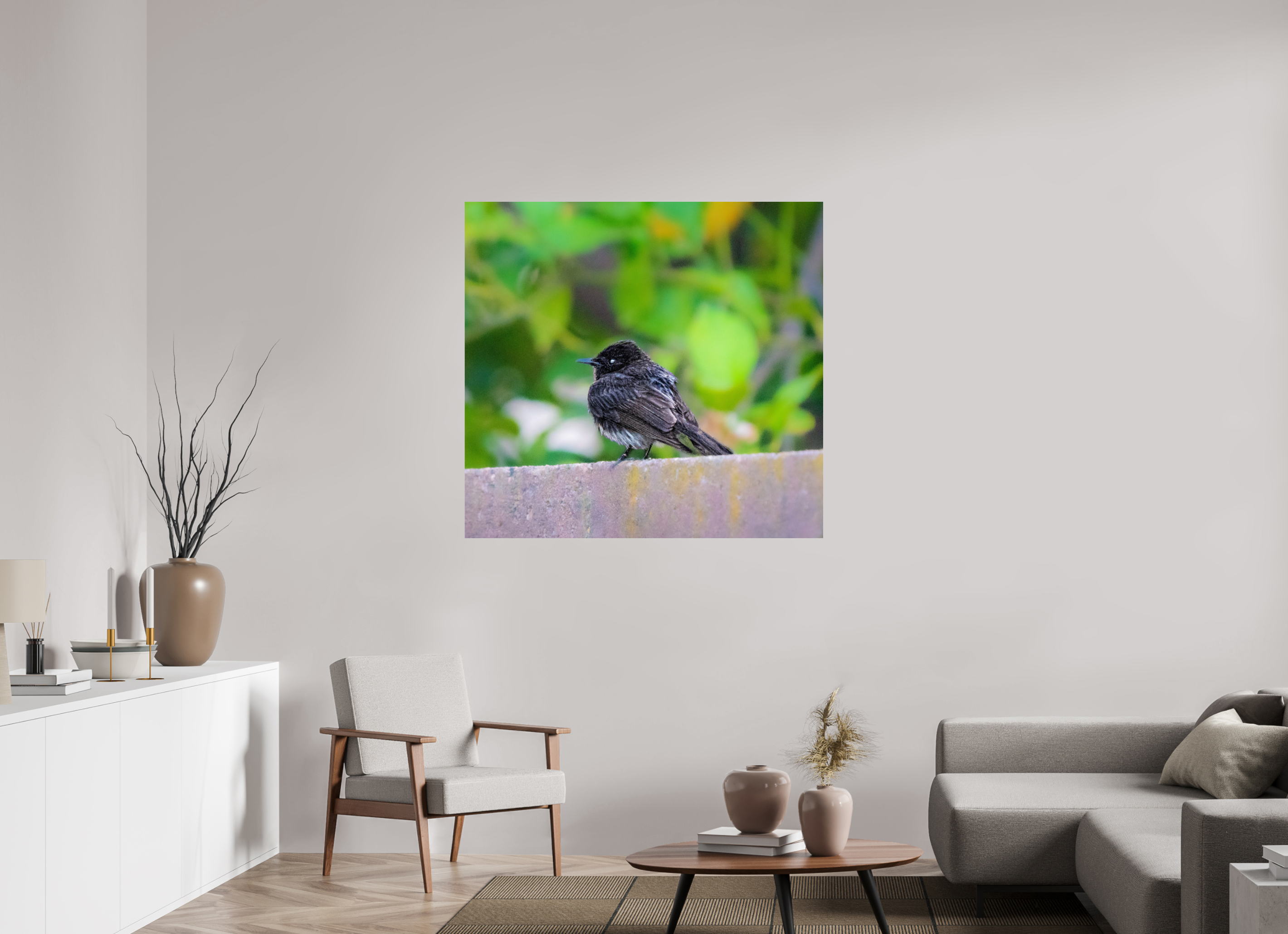 45.8 x 43″, PHOTO PAPER Bird