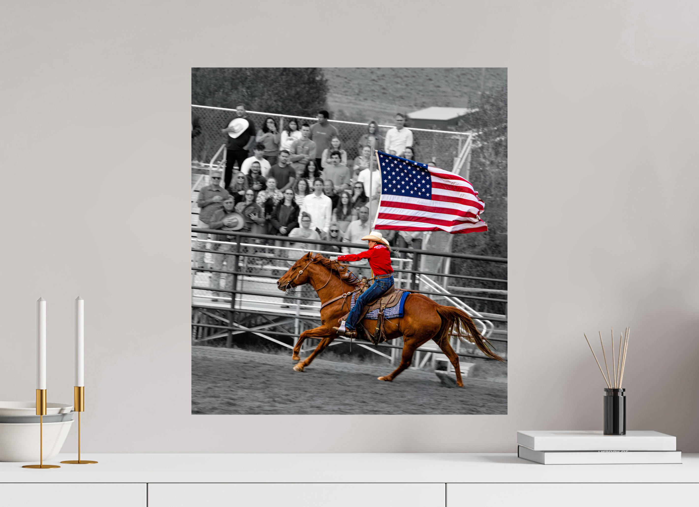 20 x 22″, METAL America 250 Flag Rider 1