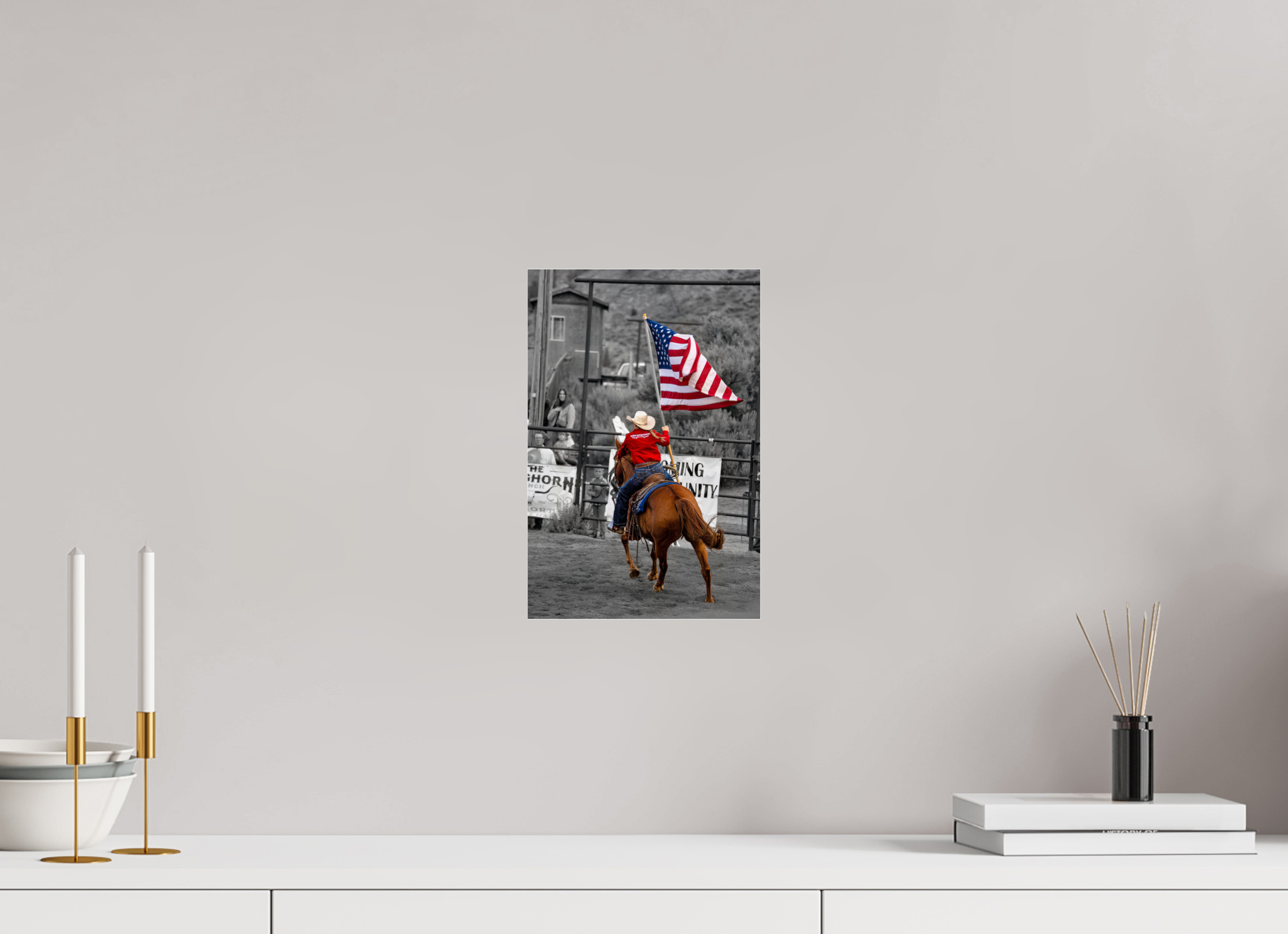 8 x 12″, ACRYLIC America 250 Flag Rider 10