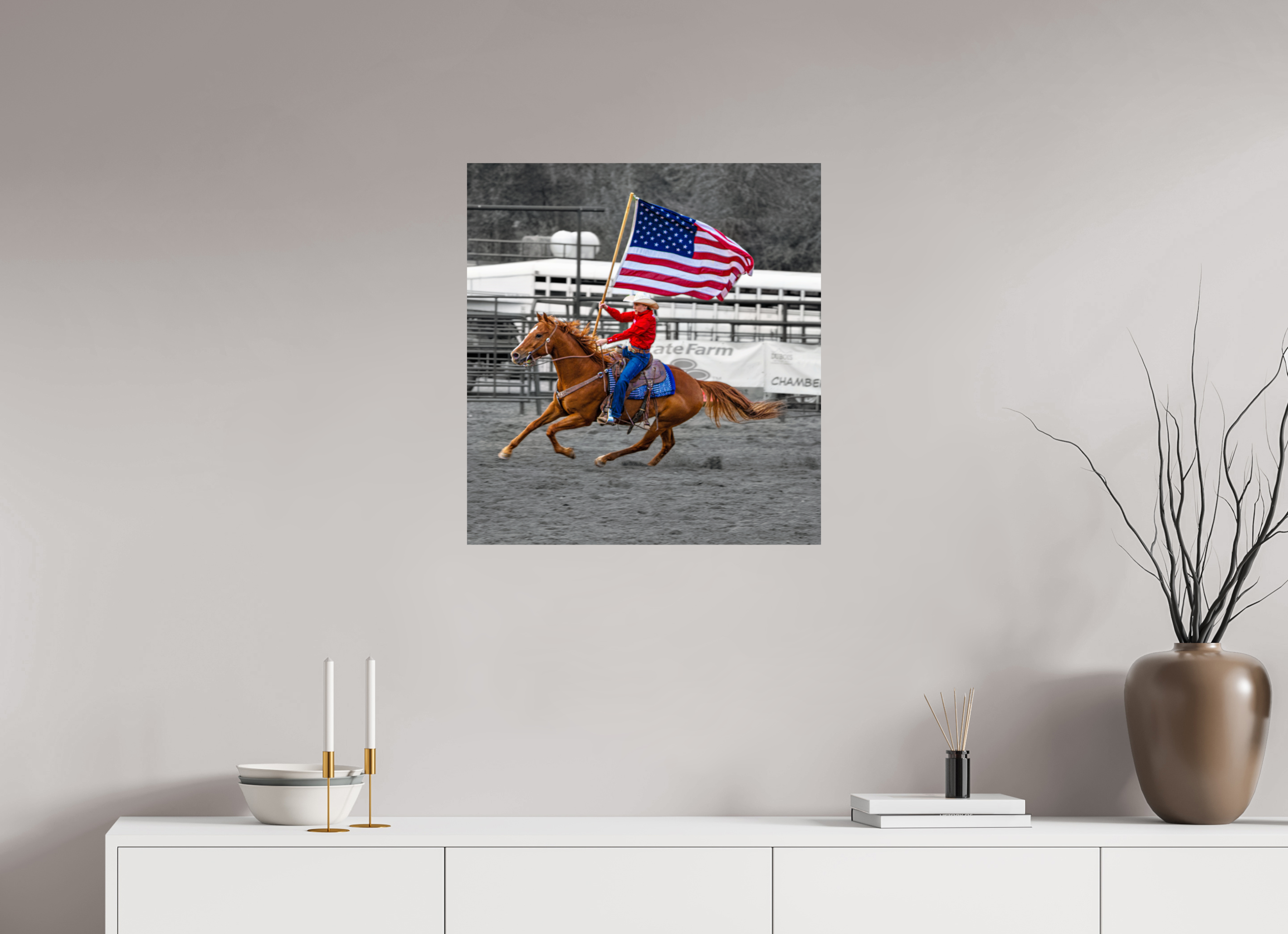 24 x 25.9″, PHOTO PAPER America 250 Flag Rider 14