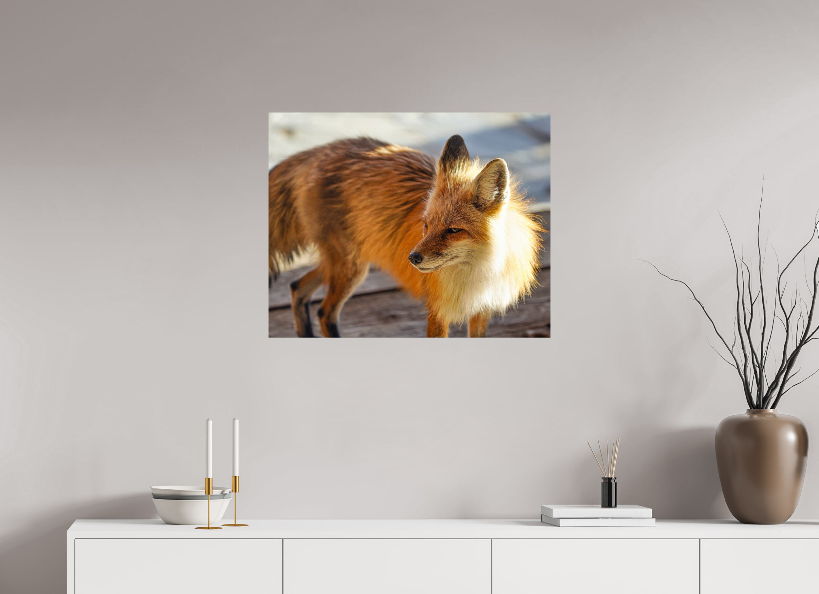 30.1 x 24″, PHOTO PAPER Fox