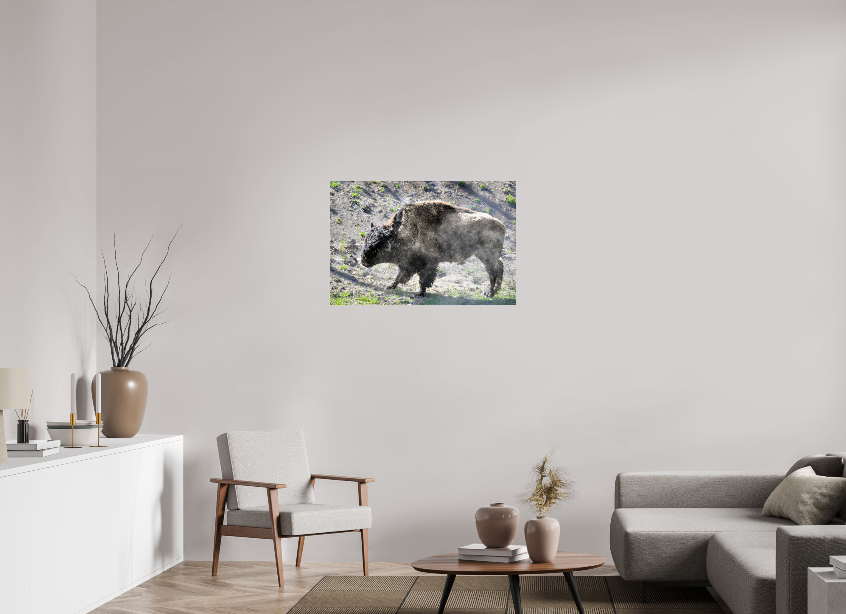 36 x 24″, METAL Bison Shake