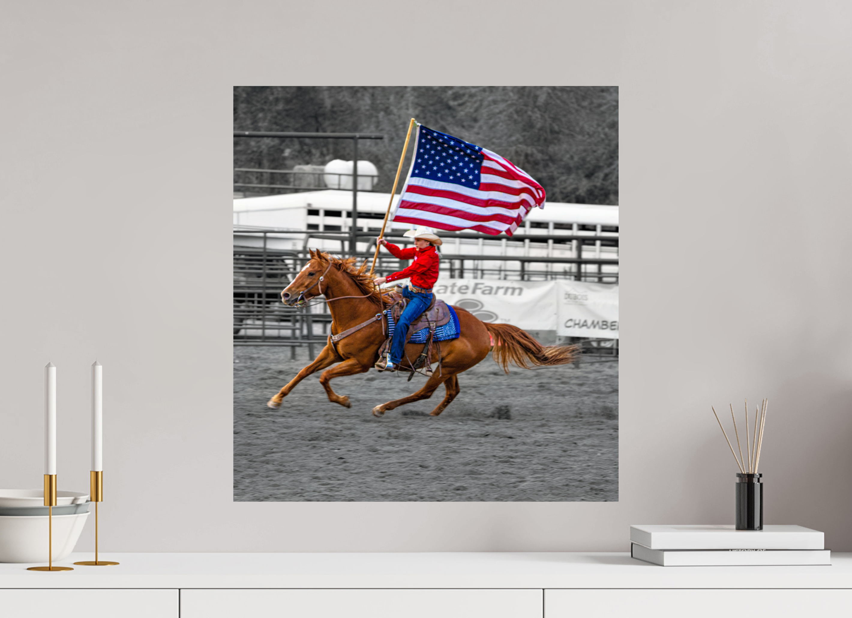 20 x 21.6″, METAL America 250 Flag Rider 14