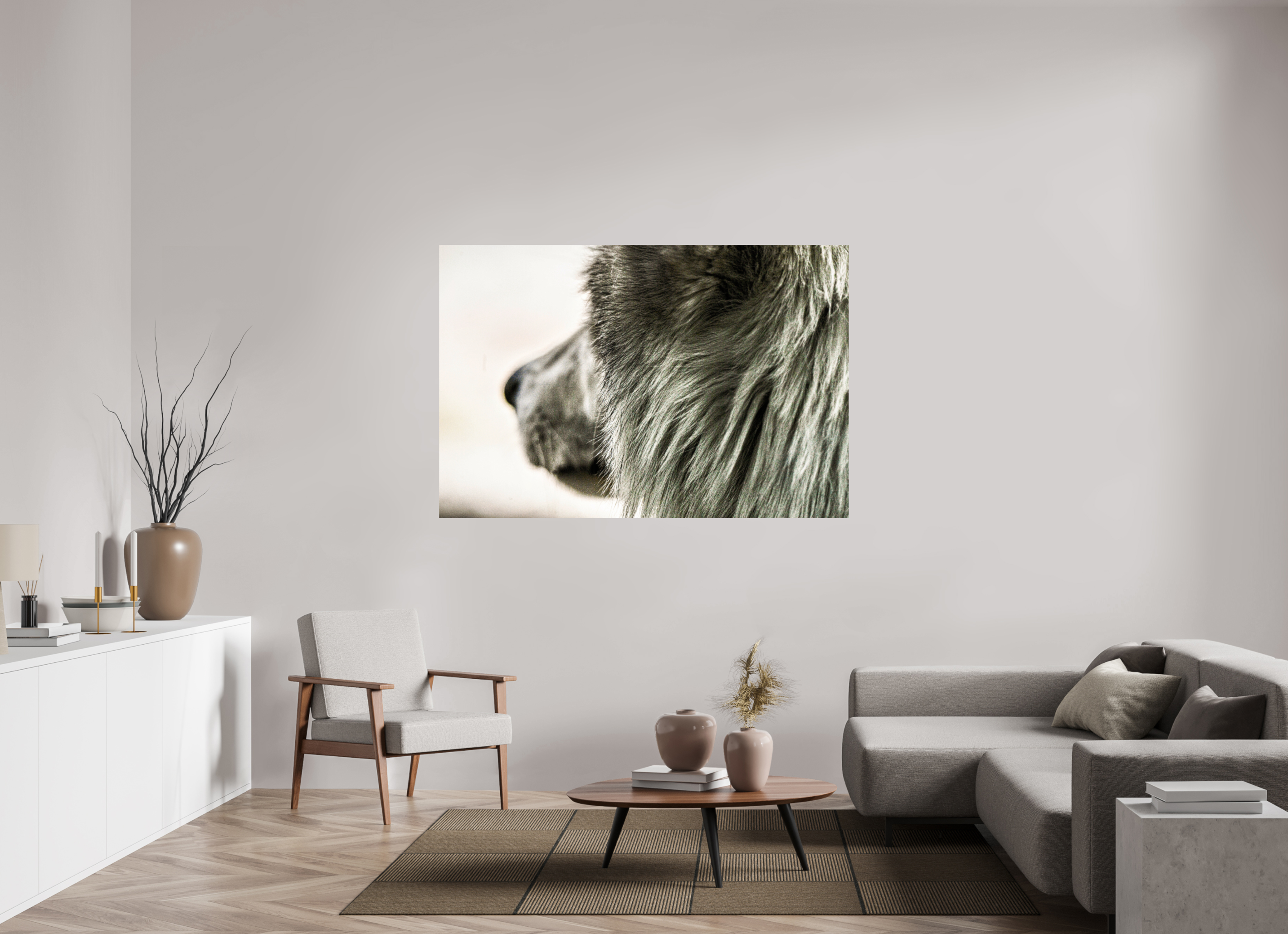 66 x 44″, PHOTO PAPER Wolf