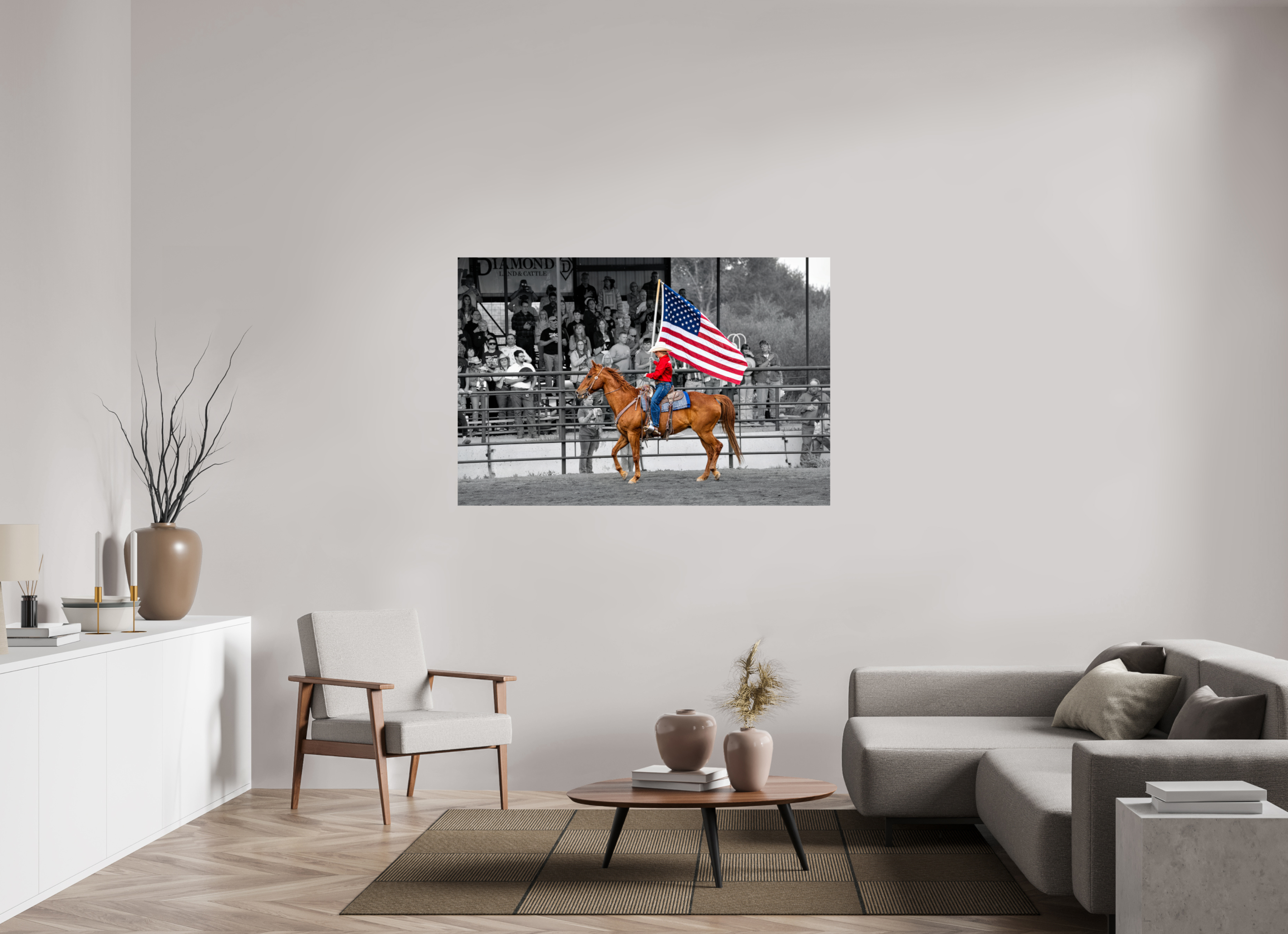 60 x 40″, PHOTO PAPER America 250 Flag Rider 2