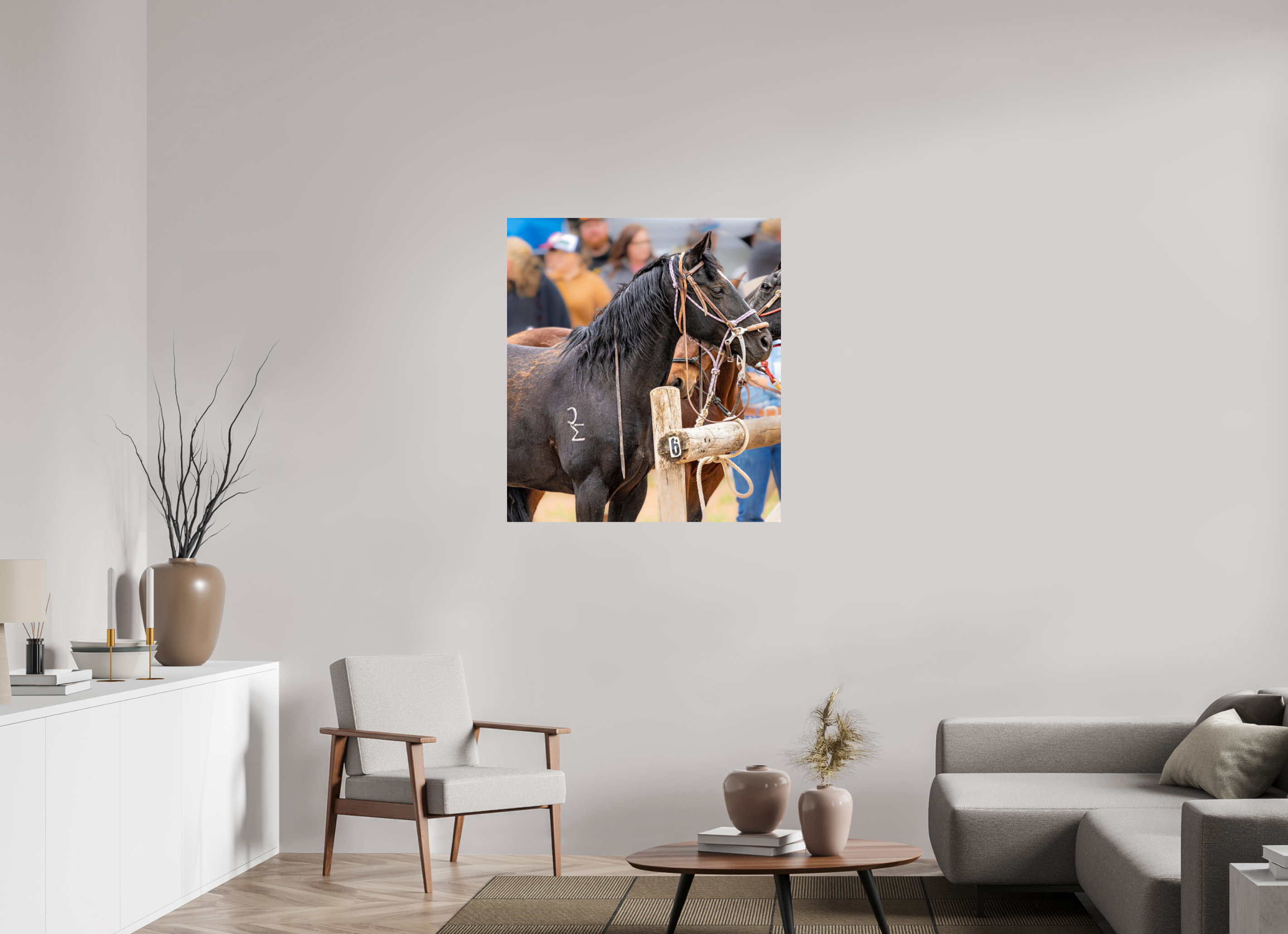 35 x 38.9″, PHOTO PAPER Pack Horse Portrait 2