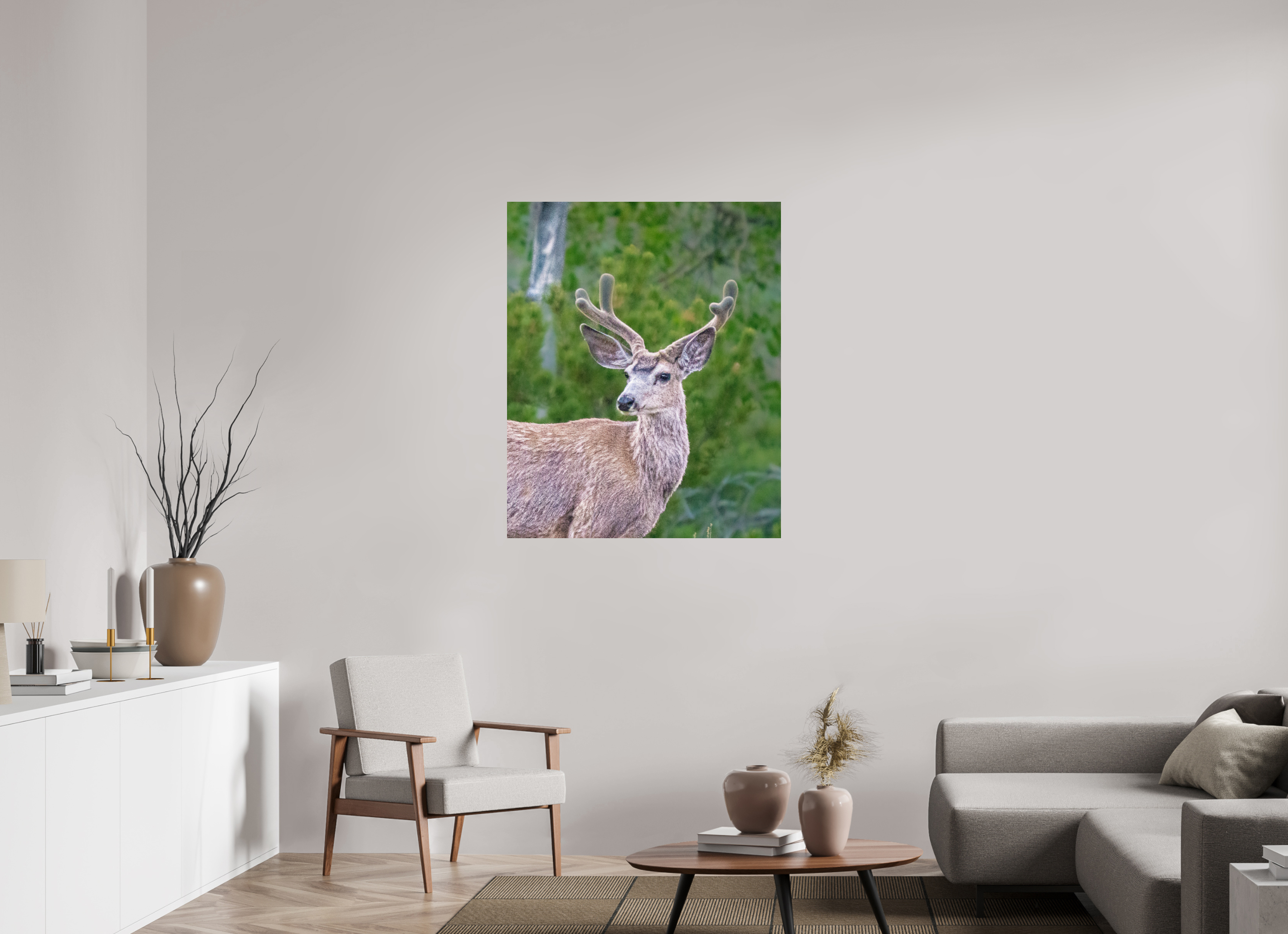 35 x 43″, PHOTO PAPER Deer