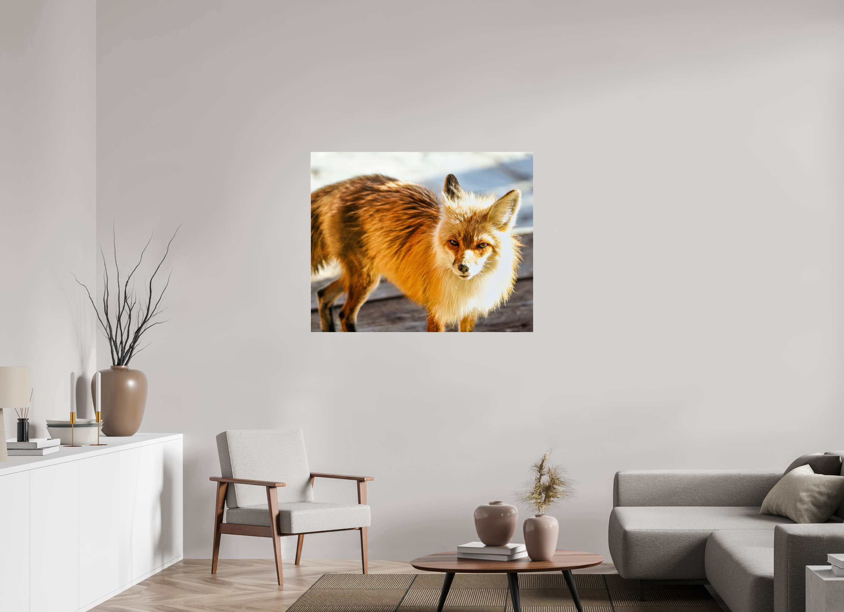 43.2 x 35″, ACRYLIC Fox