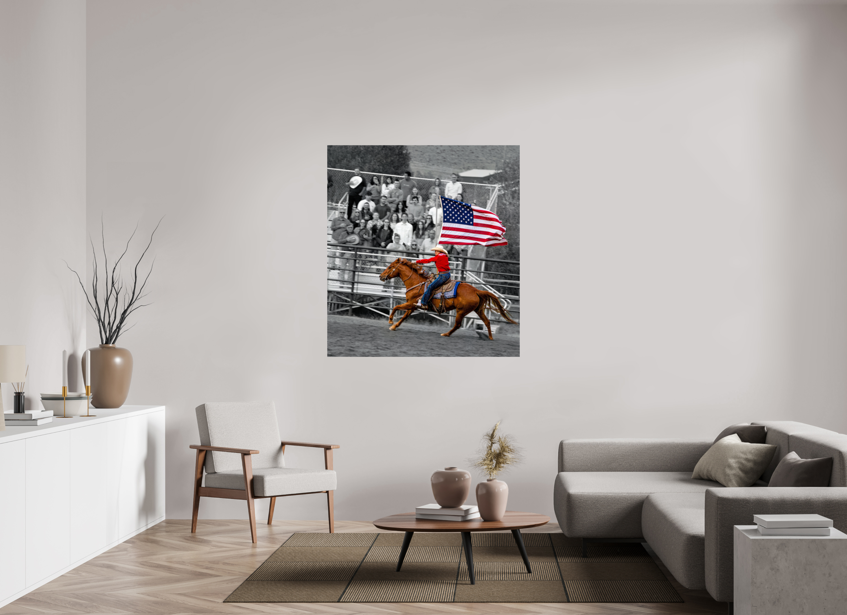 47 x 51.6″, METAL America 250 Flag Rider 1