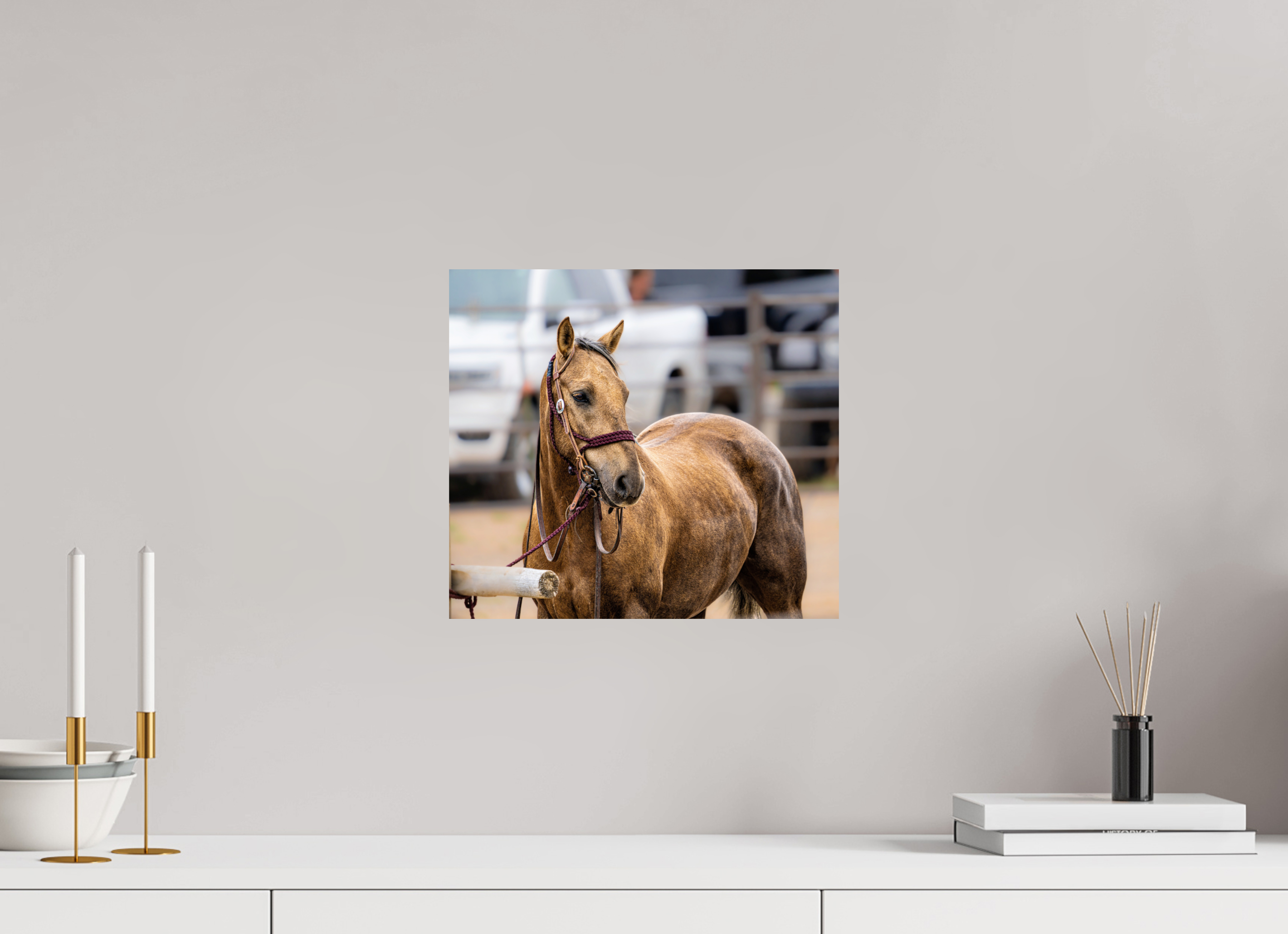 13.4 x 12″, METAL Pack Horse Portrait 3