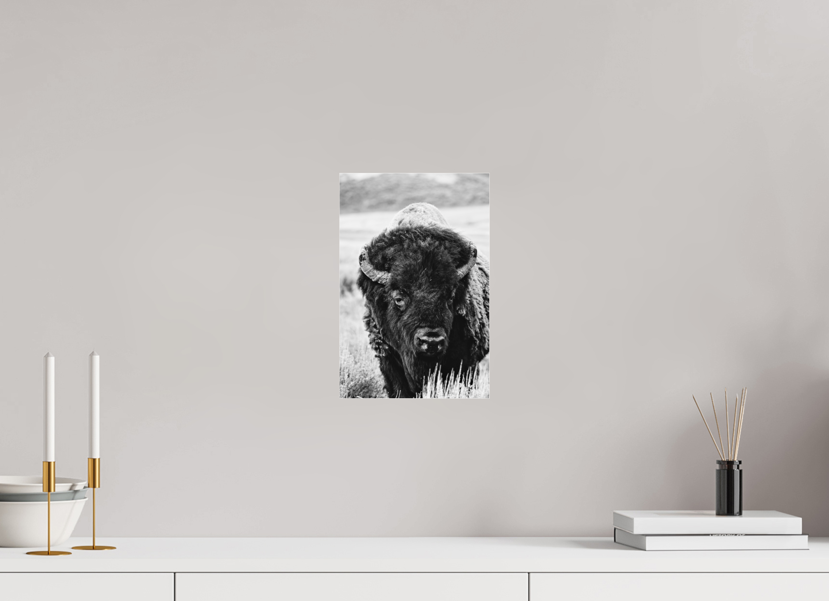 8 x 12″, ACRYLIC Monochrome Bison